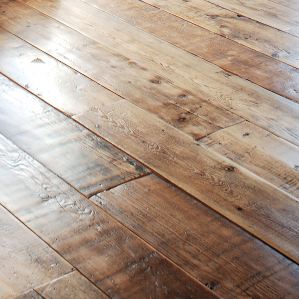 Reclaimed slow grown Douglas Fir floorboards